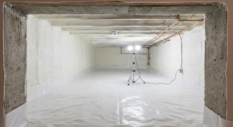 Metal building insulated with spray foam